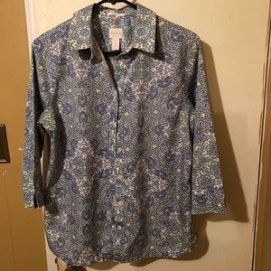 💜Chico’s Brand in Womens Button Up Shirt Size 0.